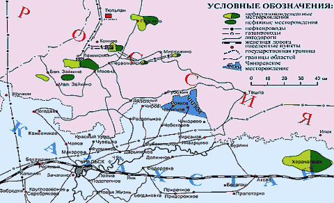 Обзорная карта Чинаревского лицензионного блока